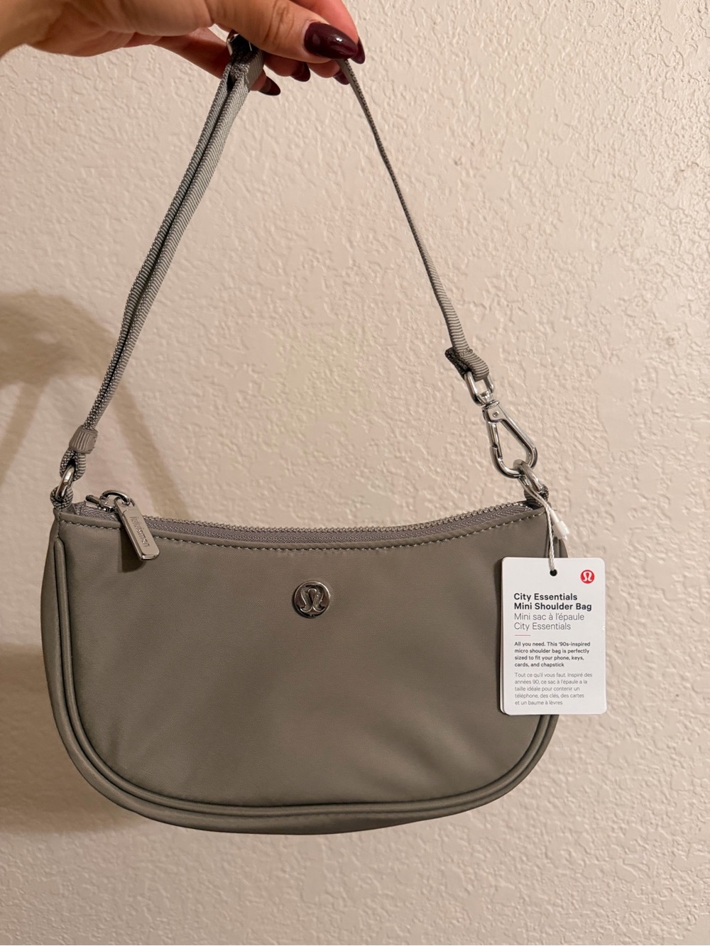 lululemon athletica Mini Shoulder Bag in Light Grey